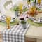 Gray and White Checkers Table Runner 14" x 108"